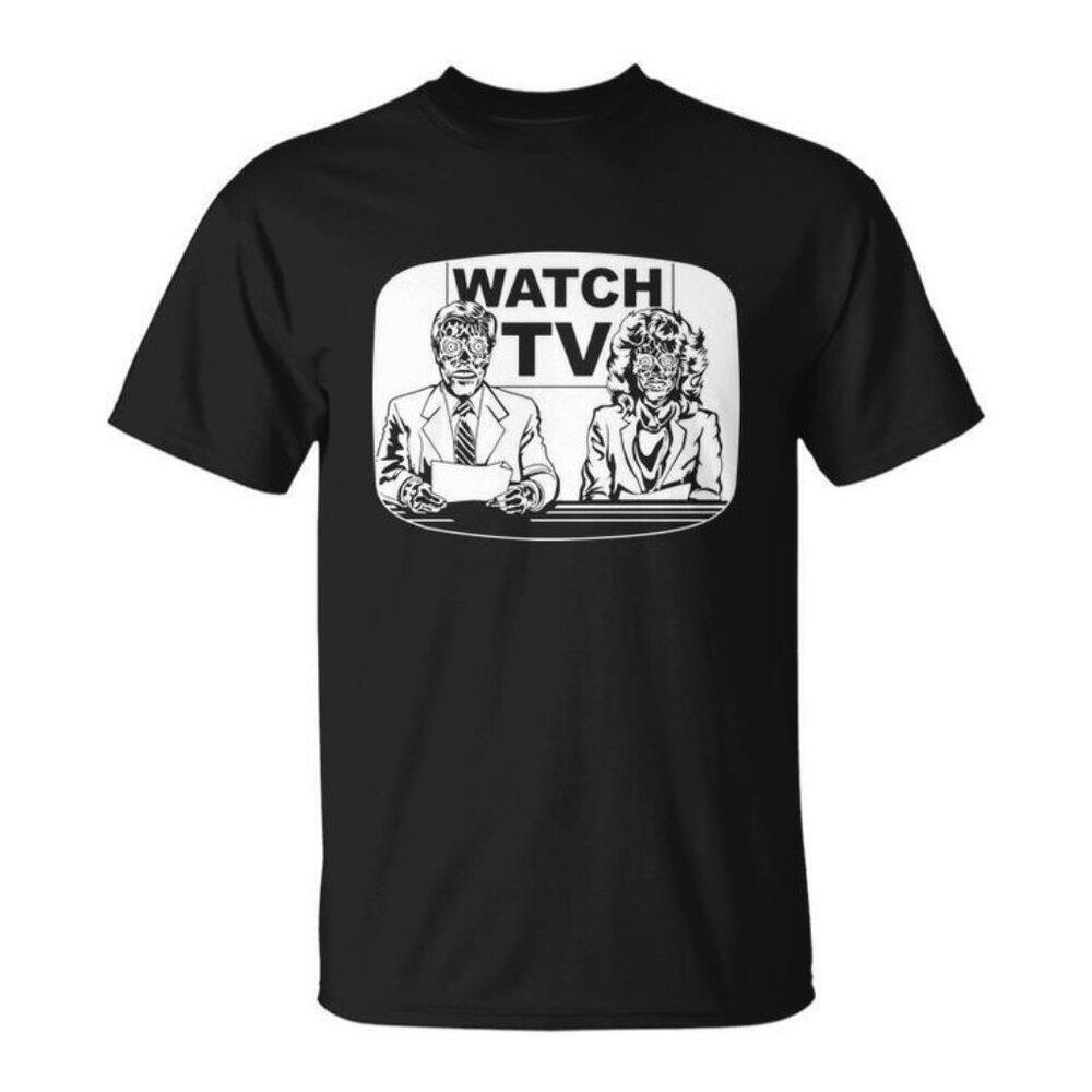 Watch Tv Shirt, They Live Carpenter Movie Tee Obey Anti Establishment Sci-Fi